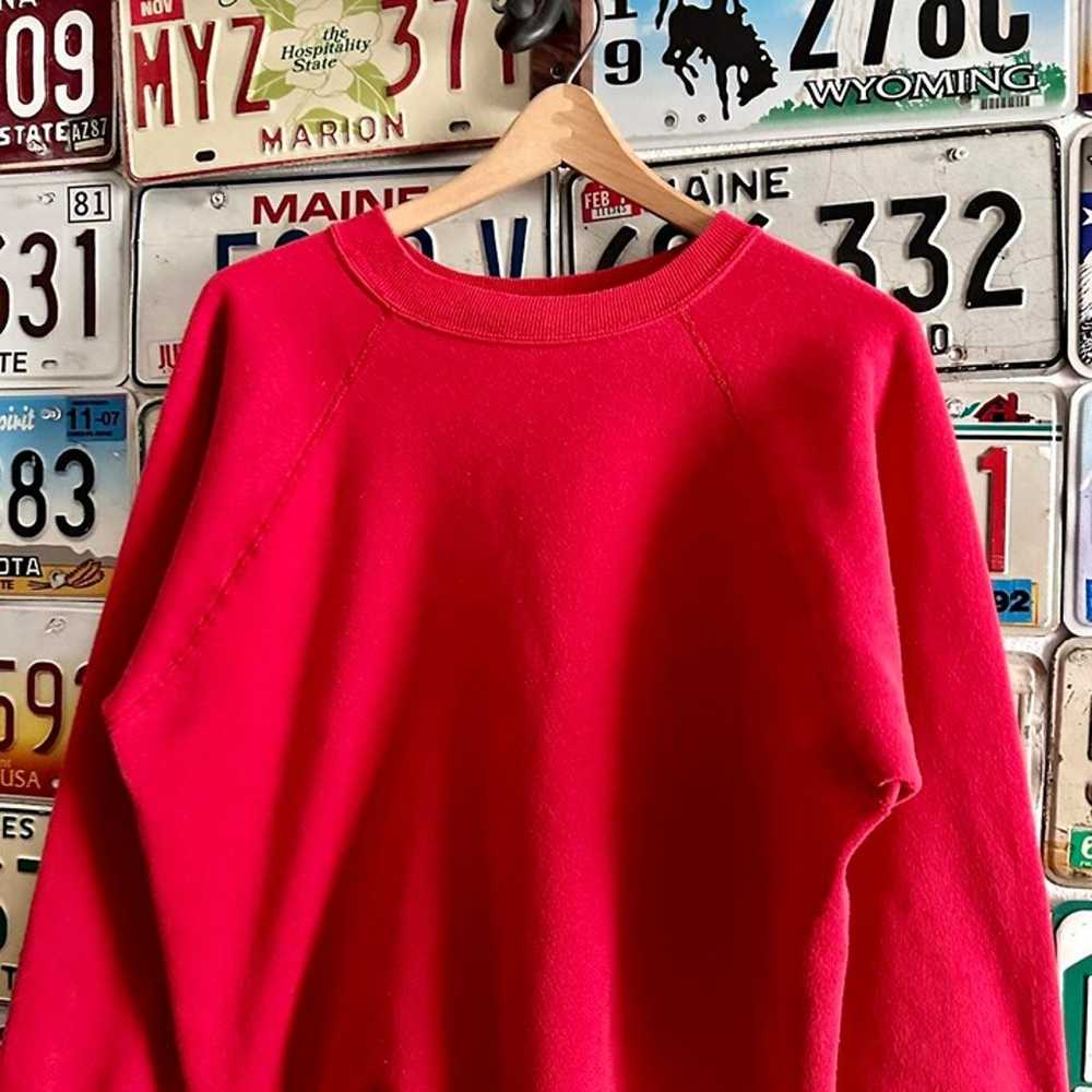 Vintage Hanes blank red crewneck sweatshirt - image 2