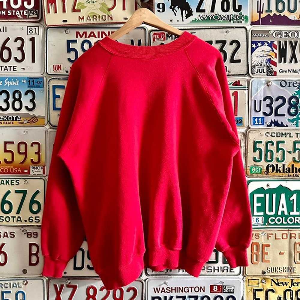 Vintage Hanes blank red crewneck sweatshirt - image 4