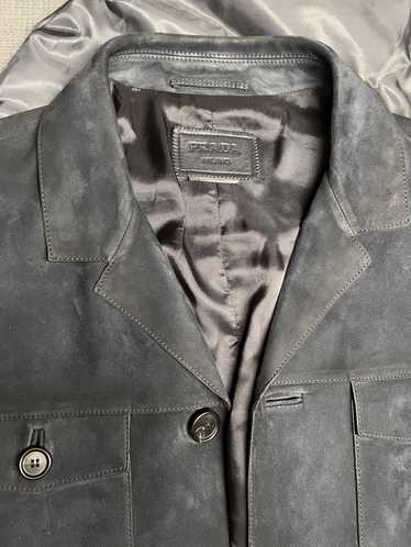 Prada BURNISHED NAPPA SUEDE LEATHER TRUCKER