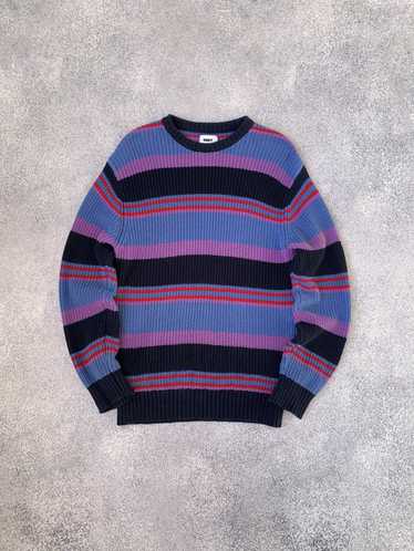 Coloured Cable Knit Sweater × Obey × Vintage Vint… - image 1