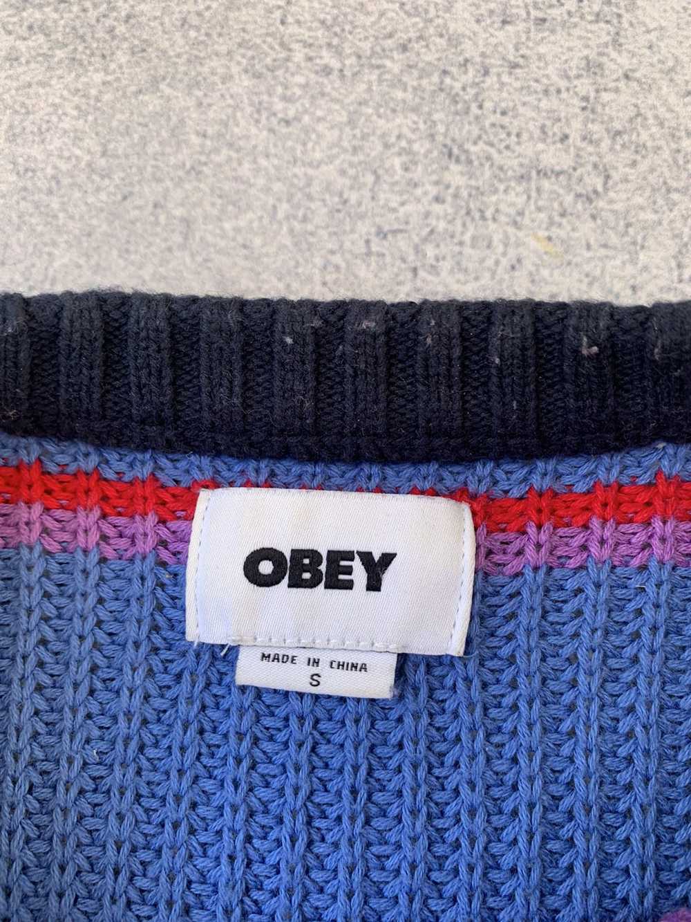 Coloured Cable Knit Sweater × Obey × Vintage Vint… - image 6