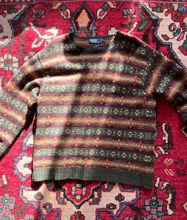 Polo Ralph Lauren × Vintage Fair Isle Wool Lambsw… - image 1