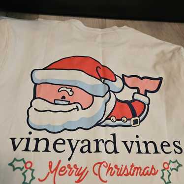 Vineyard Vines Santa Fishing KNOTTY Boat Red Long Sleeve T-Shirt Men’s sz  Small