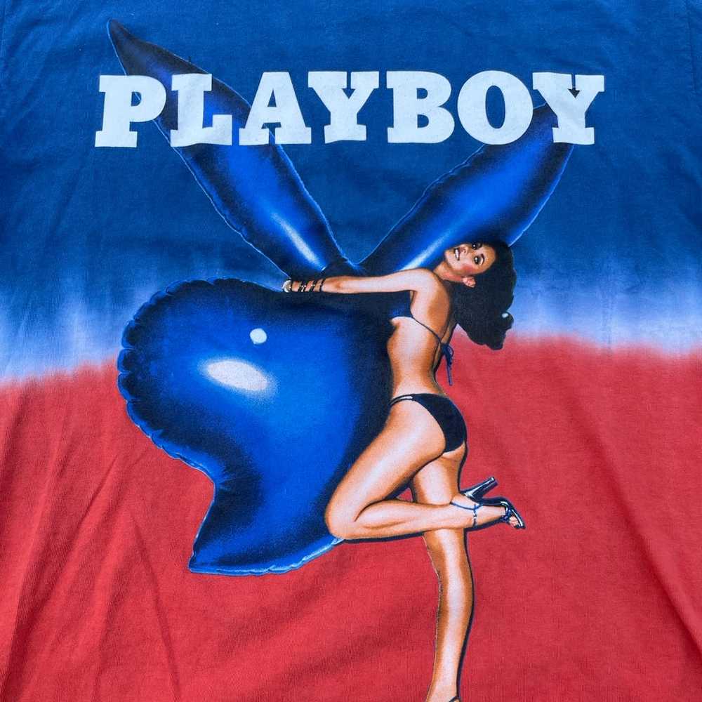 Playboy Old Magazine Cover Red White Blue T-Shirt… - image 2