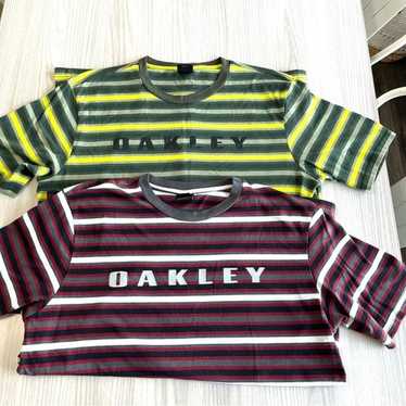 Lot of 2 Oakley Striped T-shirts Size Medium - image 1
