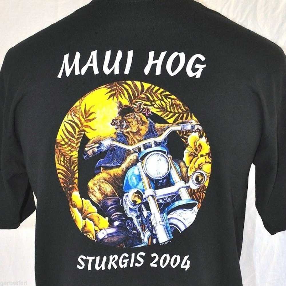 Maui Hog Sturgis 2004 Motorcycle Rally M T-shirt … - image 2