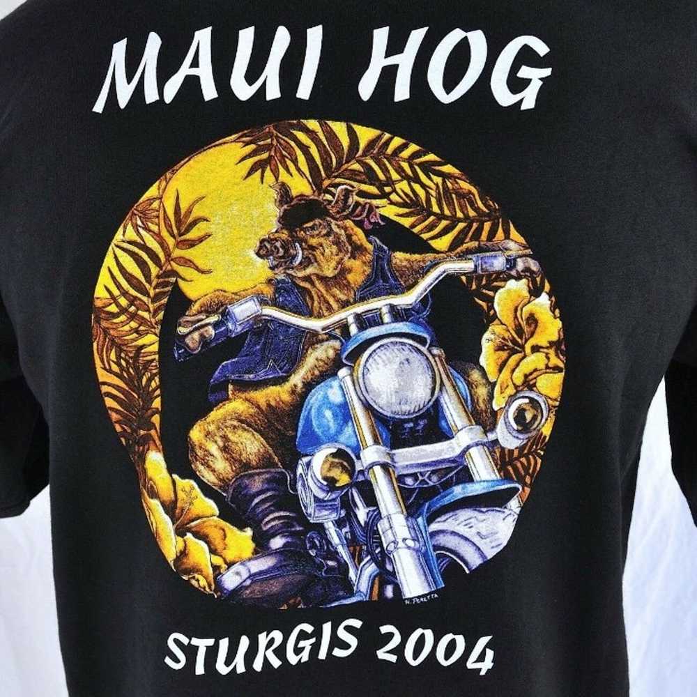 Maui Hog Sturgis 2004 Motorcycle Rally M T-shirt … - image 5
