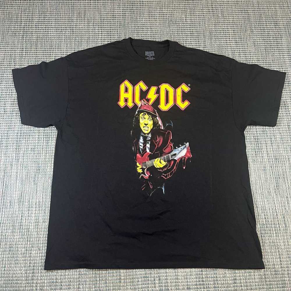 AC/DC Rock Band Angus Young Guitar Drip Men’s Sz … - image 1