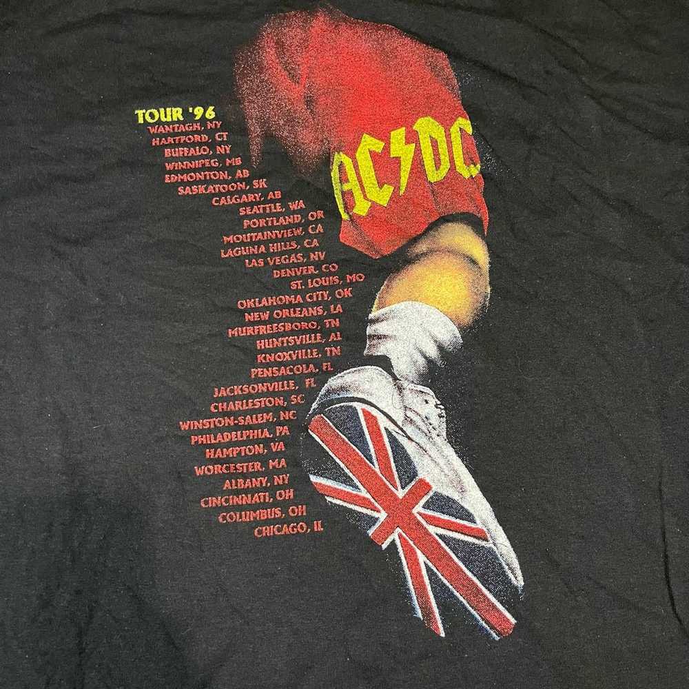 AC/DC Rock Band Angus Young Guitar Drip Men’s Sz … - image 3