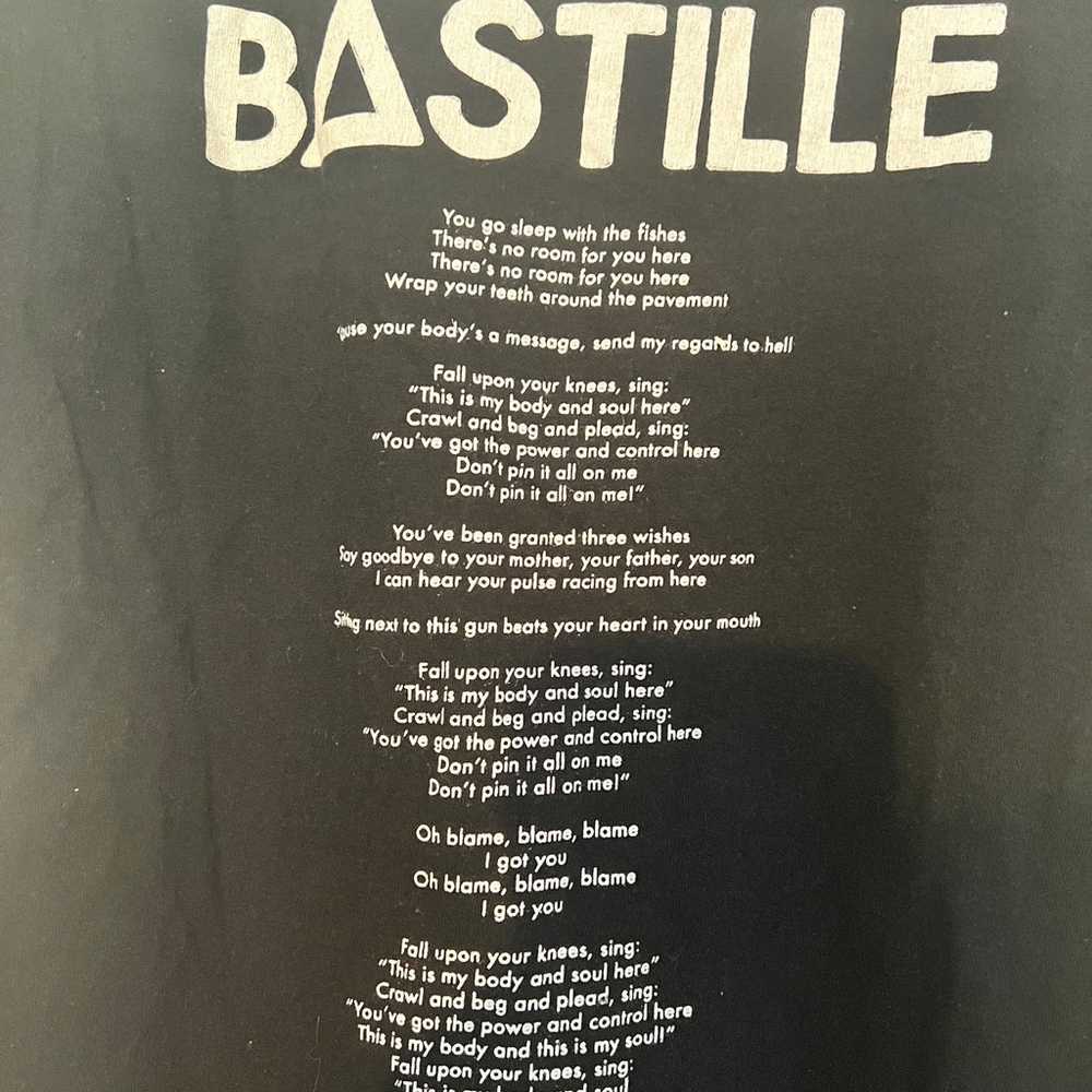 Bastille Rare Blame Music Lyrics T-shirt - image 5