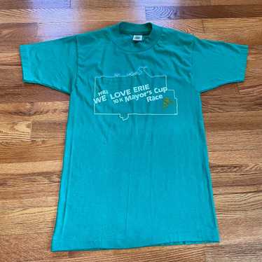 1982 80s We Love Erie Marathon Runner t-shirt rare