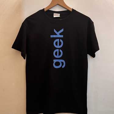 Vintage Microsoft Geek Black Tee Shirt Y2K Size Sm