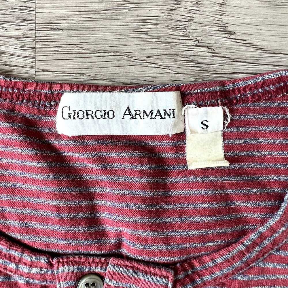 90 Giorgio Armani short sleeve striped t-shirt - image 2