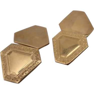 Cufflinks triangle 14K solid yellow gold