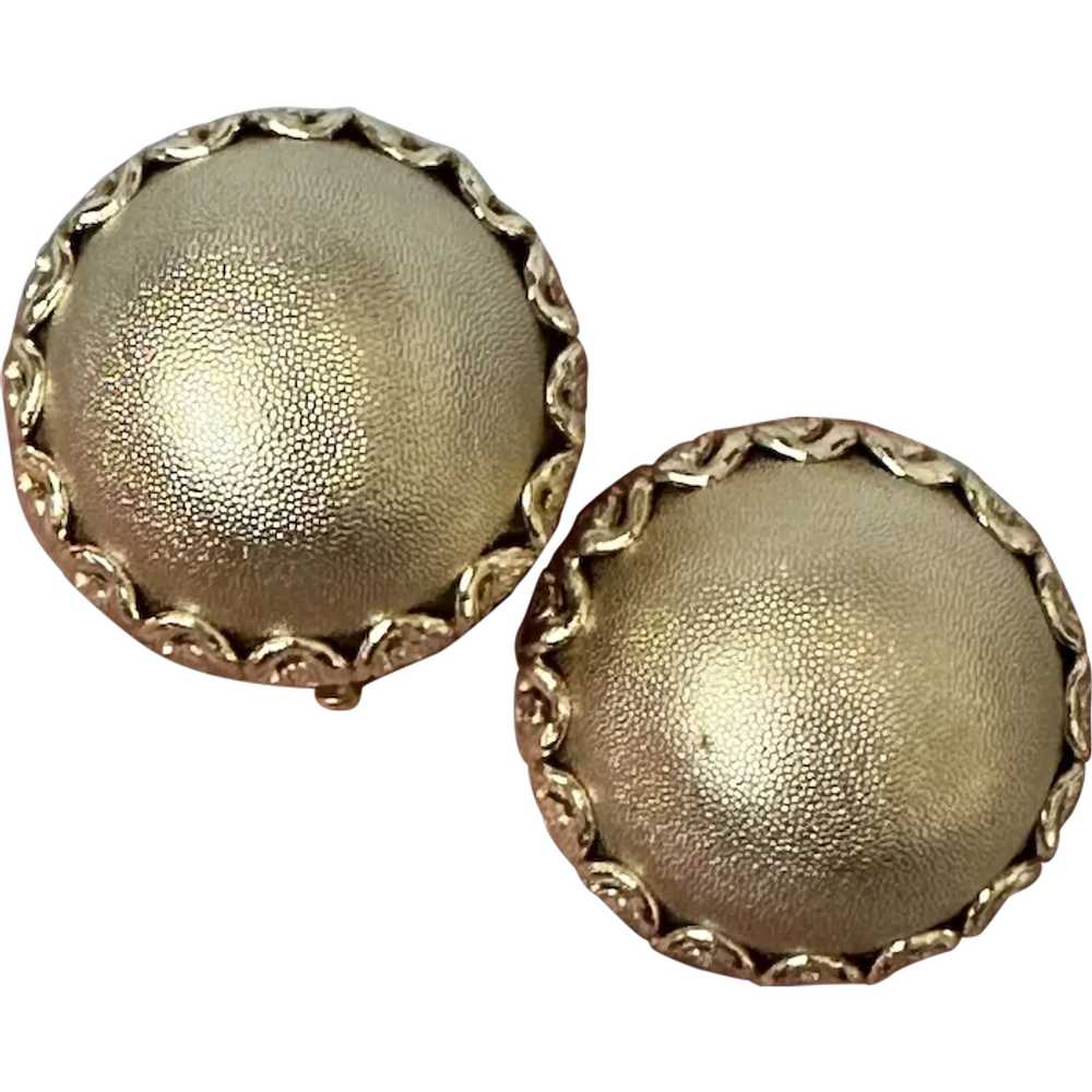 Whiting and Davis Gold Tone Earrings - image 1