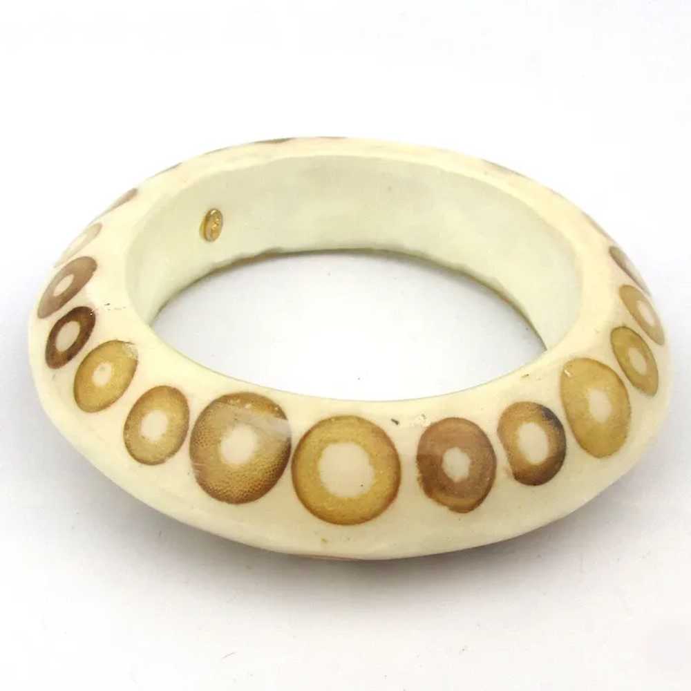 Kenneth J. Lane KJL Wood in Lucite Bangle Bracelet - image 3