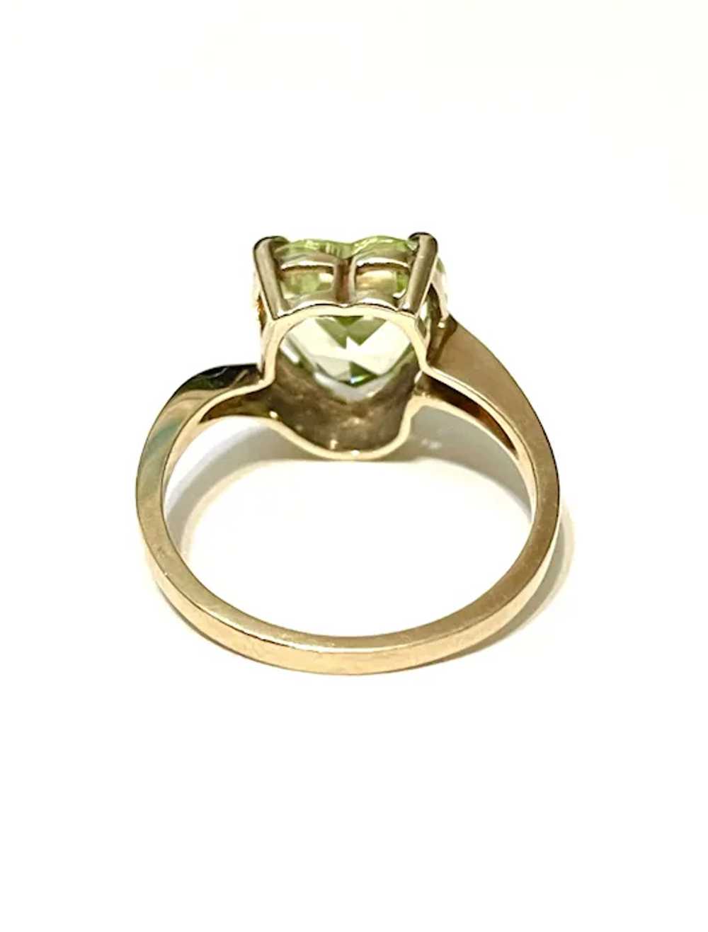 4ct Vintage 1980s Solid 10k Yellow Gold Heart Lim… - image 4