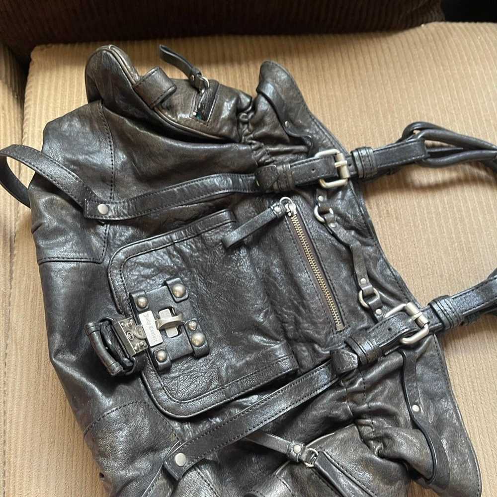 Juicy Couture black leather shoulder bag - image 11