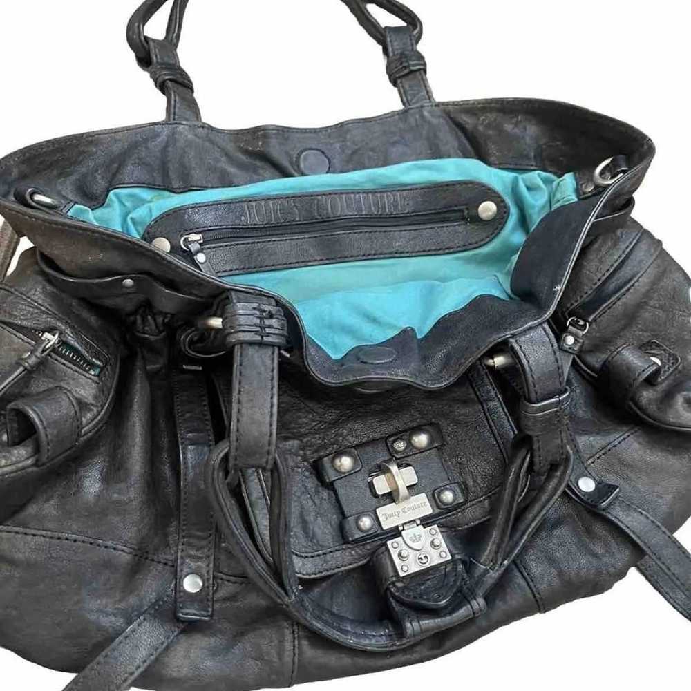 Juicy Couture black leather shoulder bag - image 5