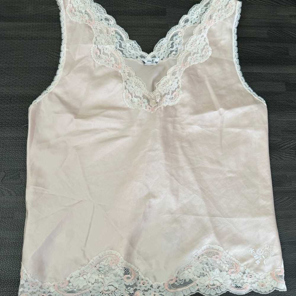 Christian Dior Vintage Camisole Medium Pink With … - image 4