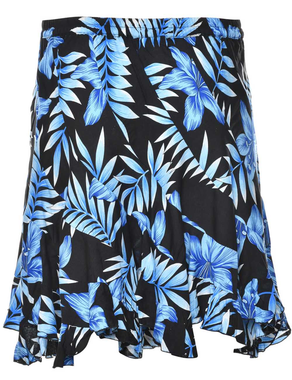 Foliage Print Flared Skirt - S - image 2