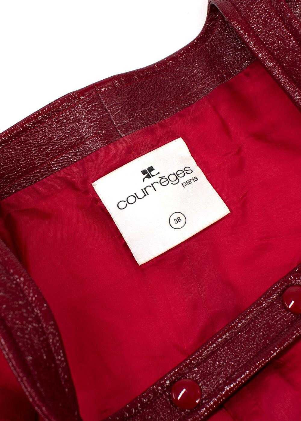 Managed by hewi Courreges Red Coated Cotton Squar… - image 5
