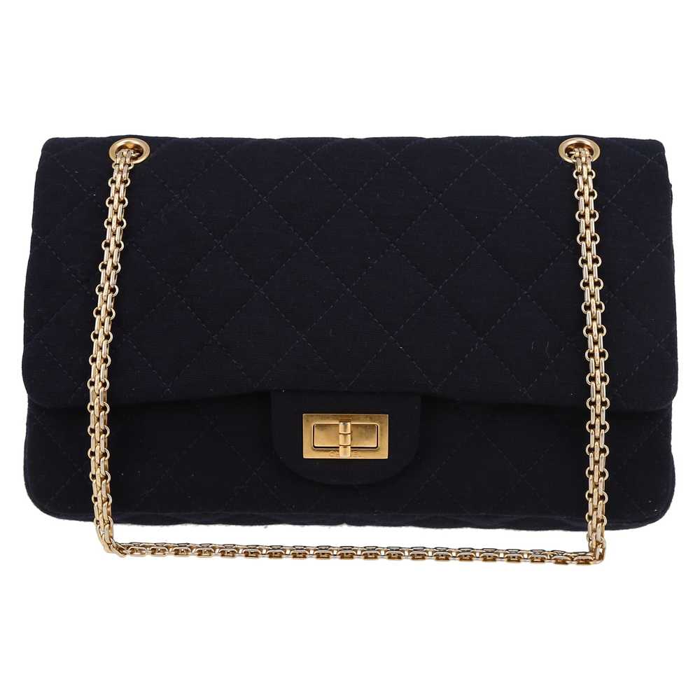 Chanel Chanel 2.55 handbag in navy blue jersey Co… - image 3