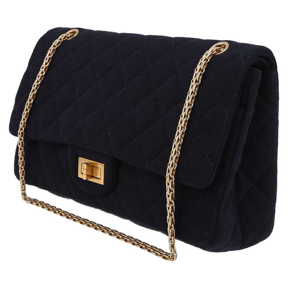 Chanel Chanel 2.55 handbag in navy blue jersey Co… - image 4