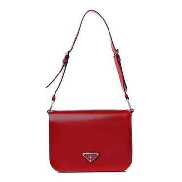 PRADA Spazzolato Shoulder Bag Scarlet - image 1