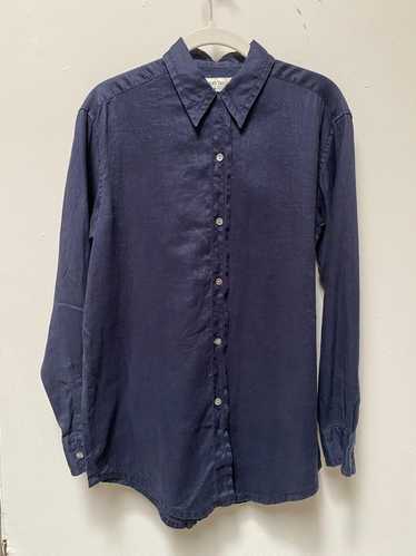 Random Vintage navy linen shirt (S) | Used,…