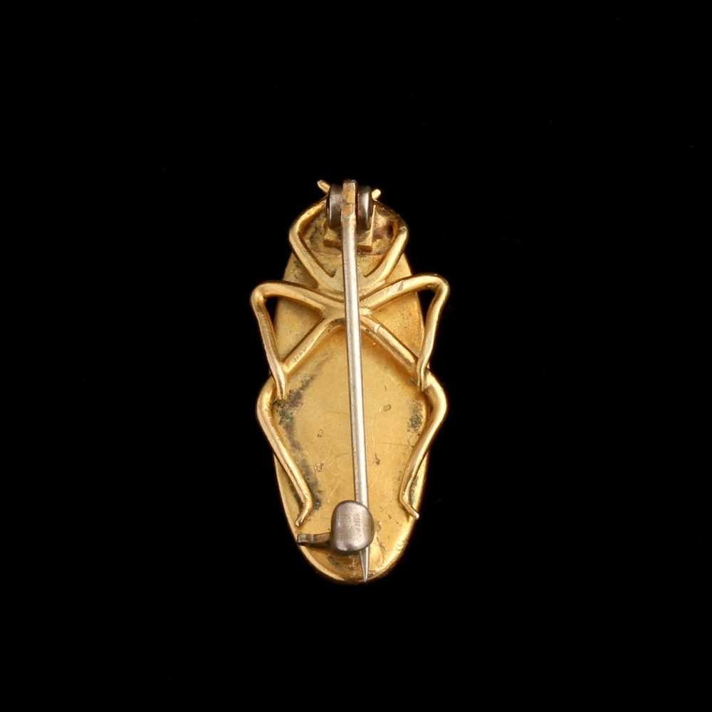Victorian Garnet Beetle Brooch - image 3