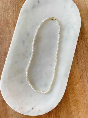 14k Semi-Baroque Pearl Necklace | Used, Secondhan… - image 1