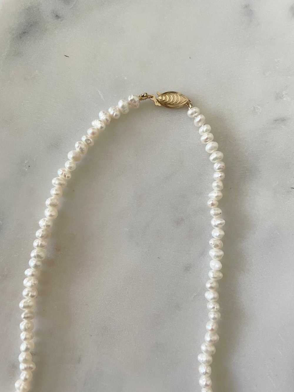 14k Semi-Baroque Pearl Necklace | Used, Secondhan… - image 2