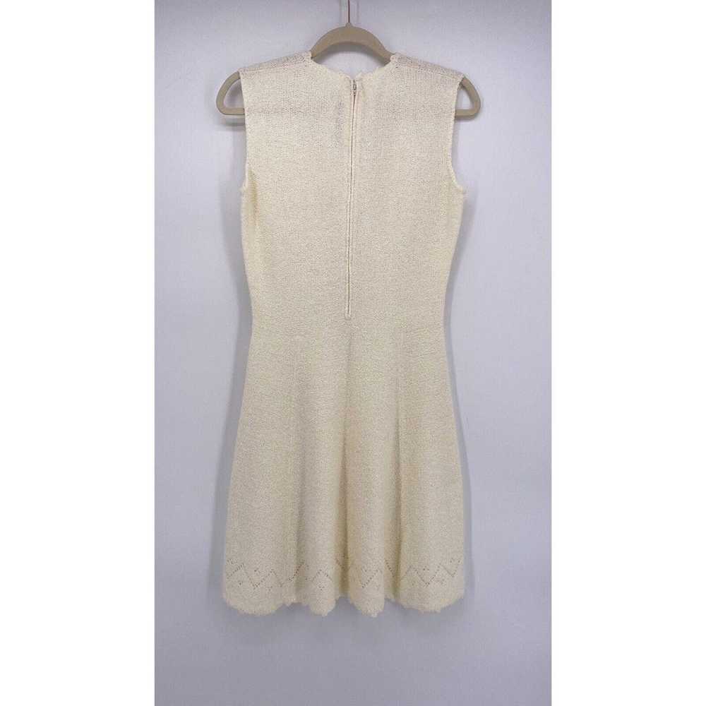 Vintage St John Knit Dress Small Medium Cream Poi… - image 2