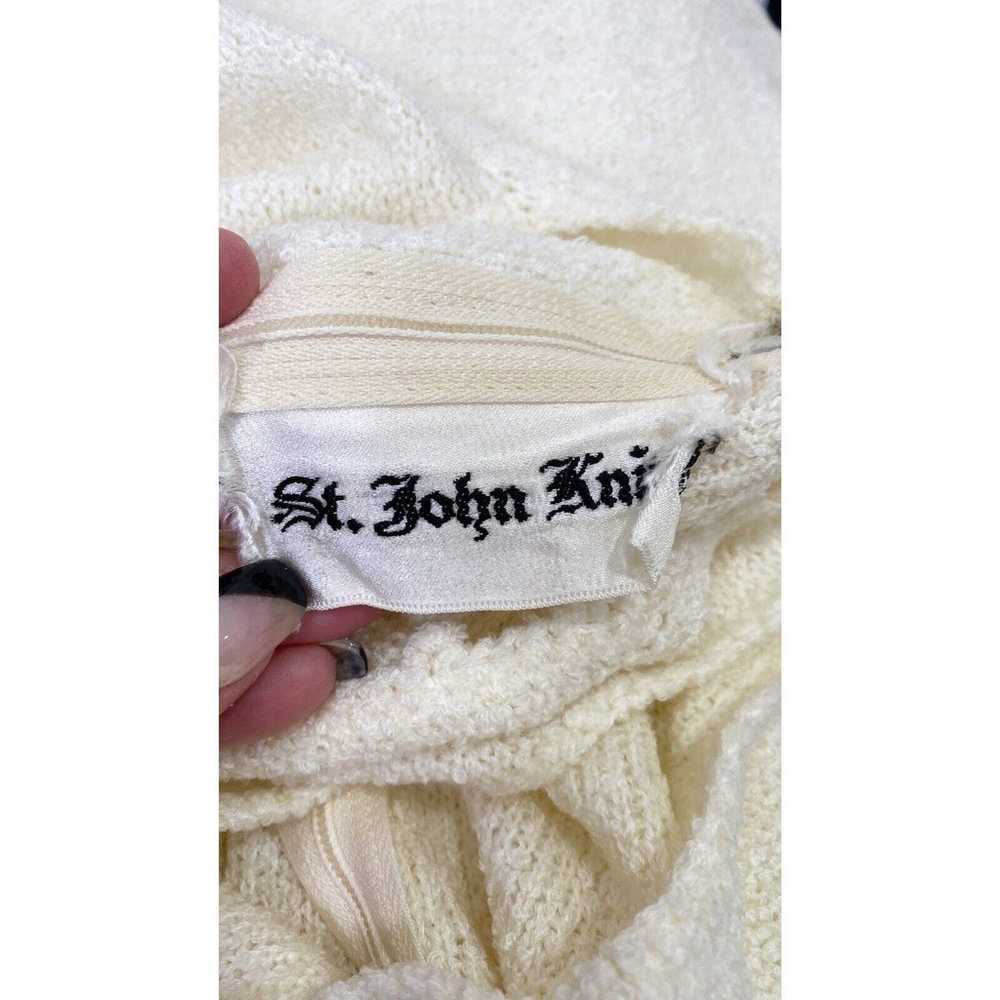Vintage St John Knit Dress Small Medium Cream Poi… - image 6