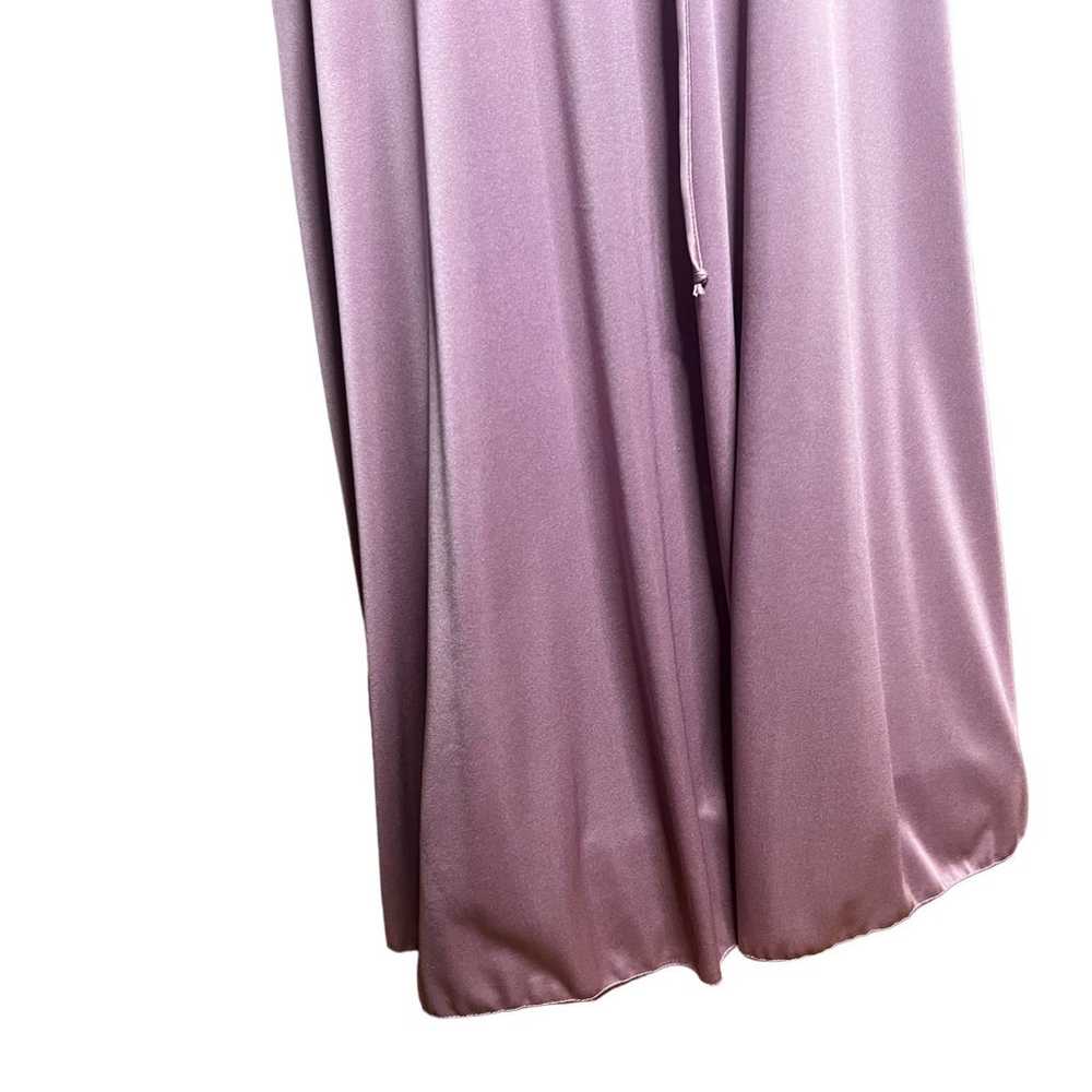 Vintage 70s Victorian Style Lilac Purple Maxi Gow… - image 11