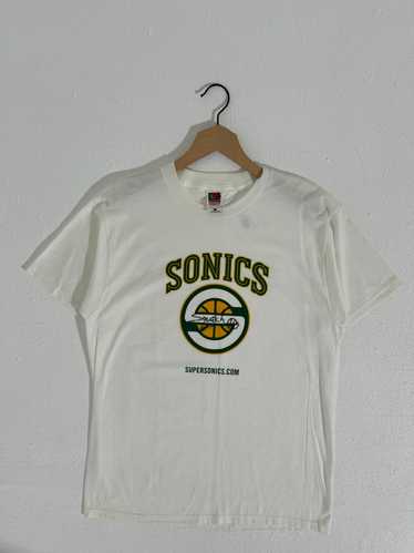 y2k SIGNED Sasquatch Seattle Supersonics T-Shirt S