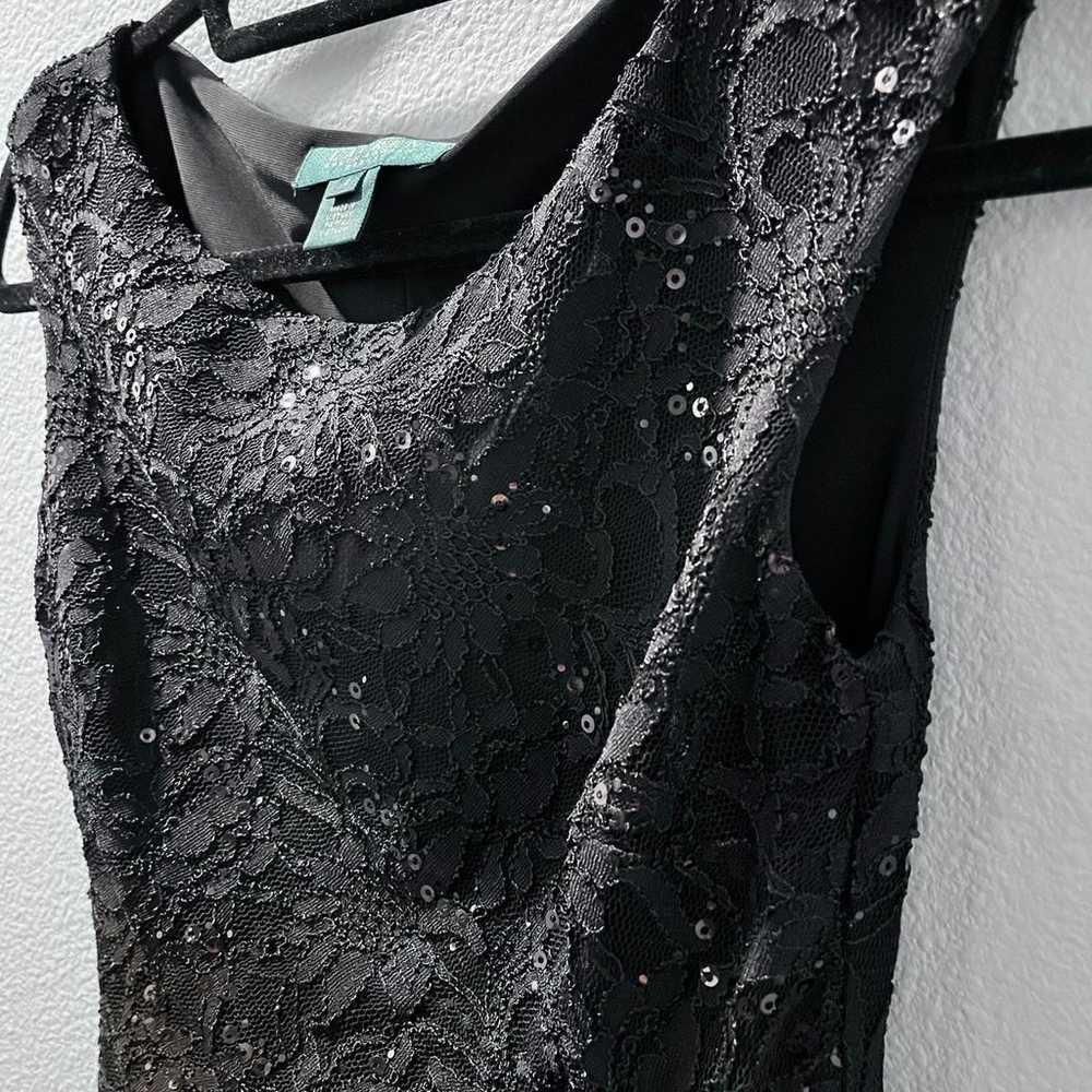 Ralph Lauren Black Lace Sequin Dress Size 2 - image 3