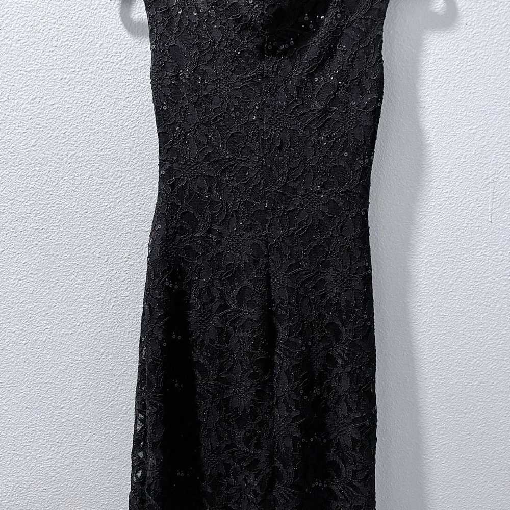 Ralph Lauren Black Lace Sequin Dress Size 2 - image 5