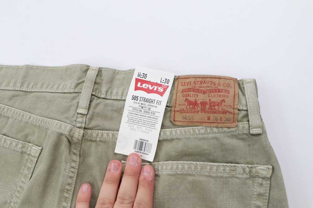 Levi's × Vintage Olive Levis 505 Straight Leg Fit… - image 8