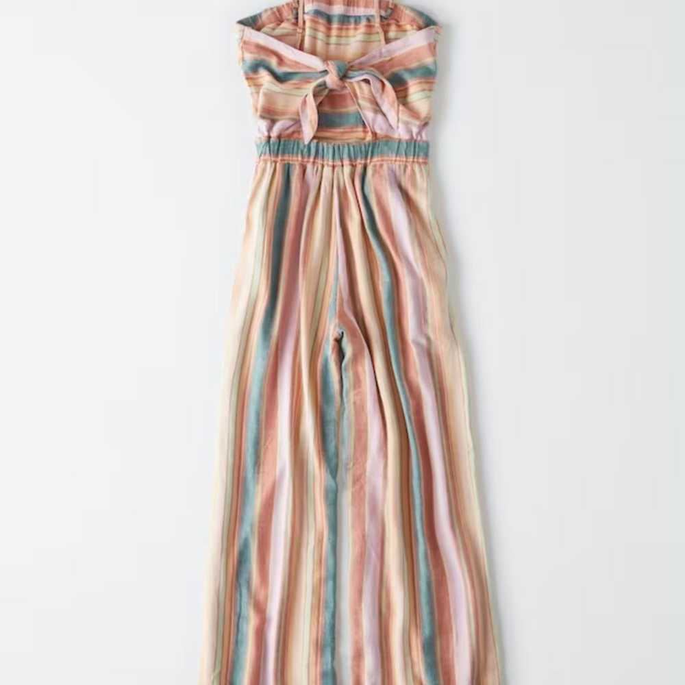 American Eagle Striped Tie Back Tube Jumpsuit - image 2