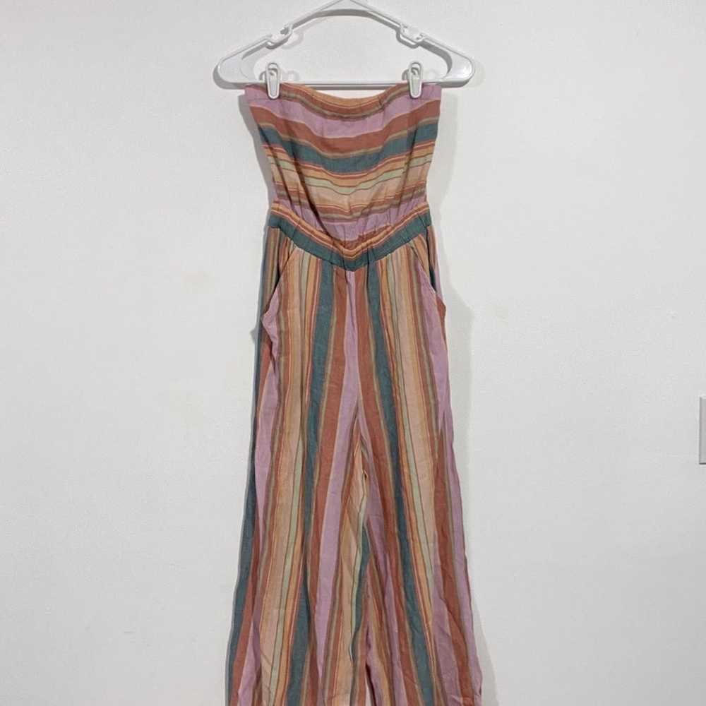 American Eagle Striped Tie Back Tube Jumpsuit - image 3