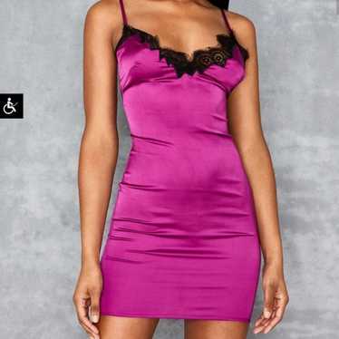 Purple Satin Dress - image 1