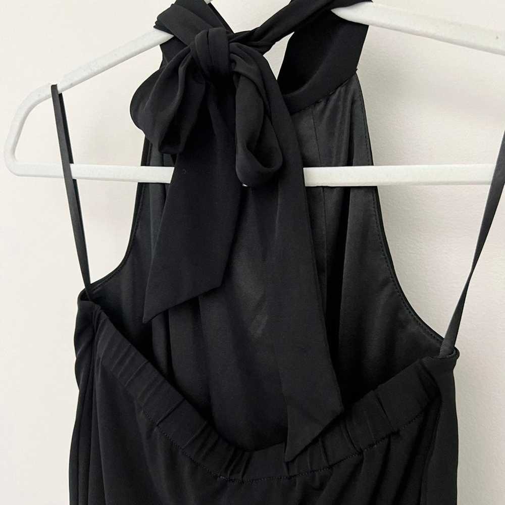 WHBM Black High Neck Halter Tiered Mini Dress - image 6