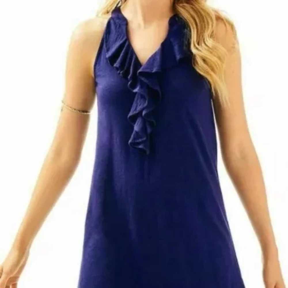 Lilly Pulitzer Navy Ruffle Tank Dress - image 2