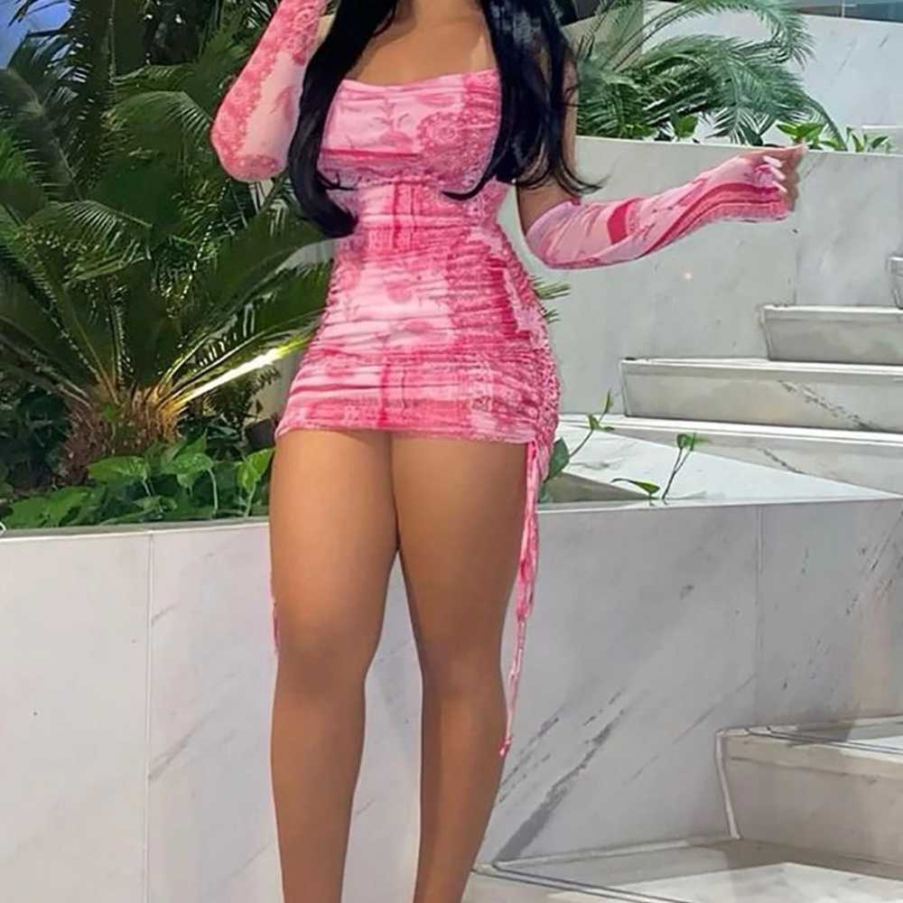 Pink mini dress - image 2