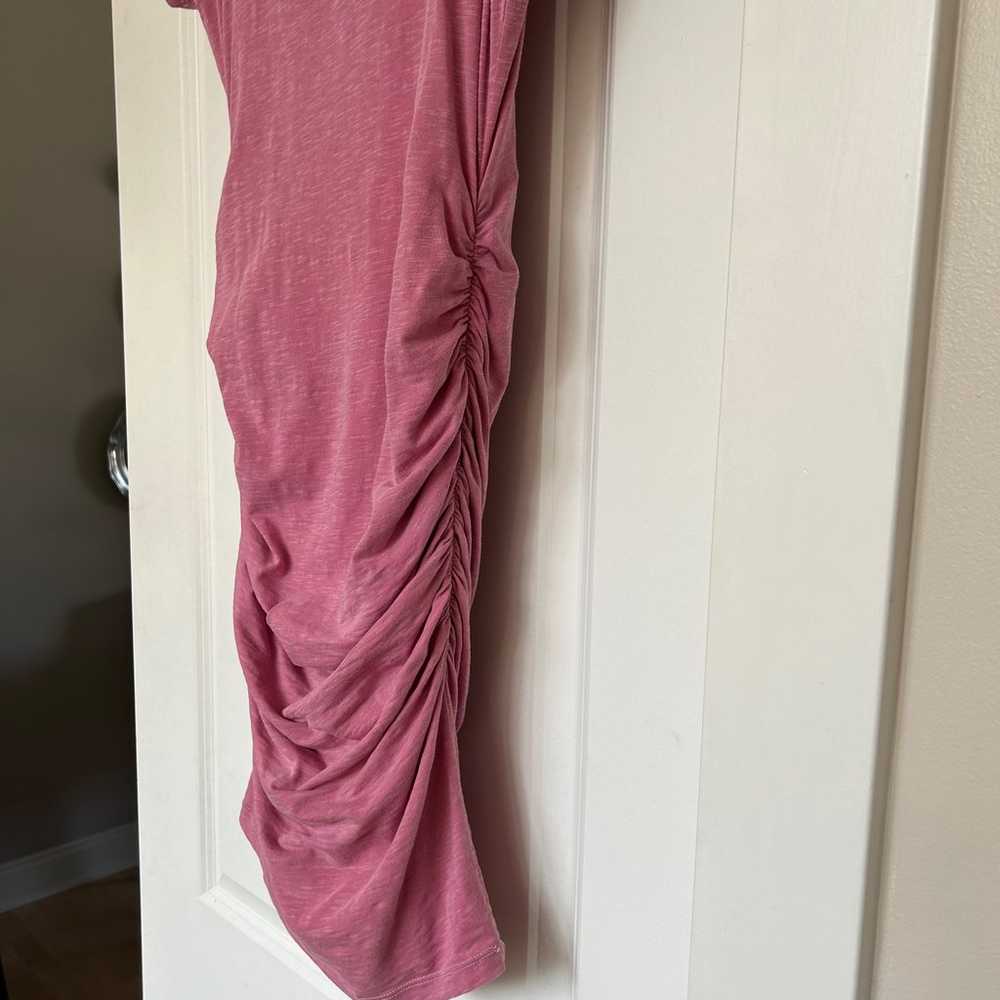 Pink Sundry Ruched T-Shirt Dress size 0 - image 3