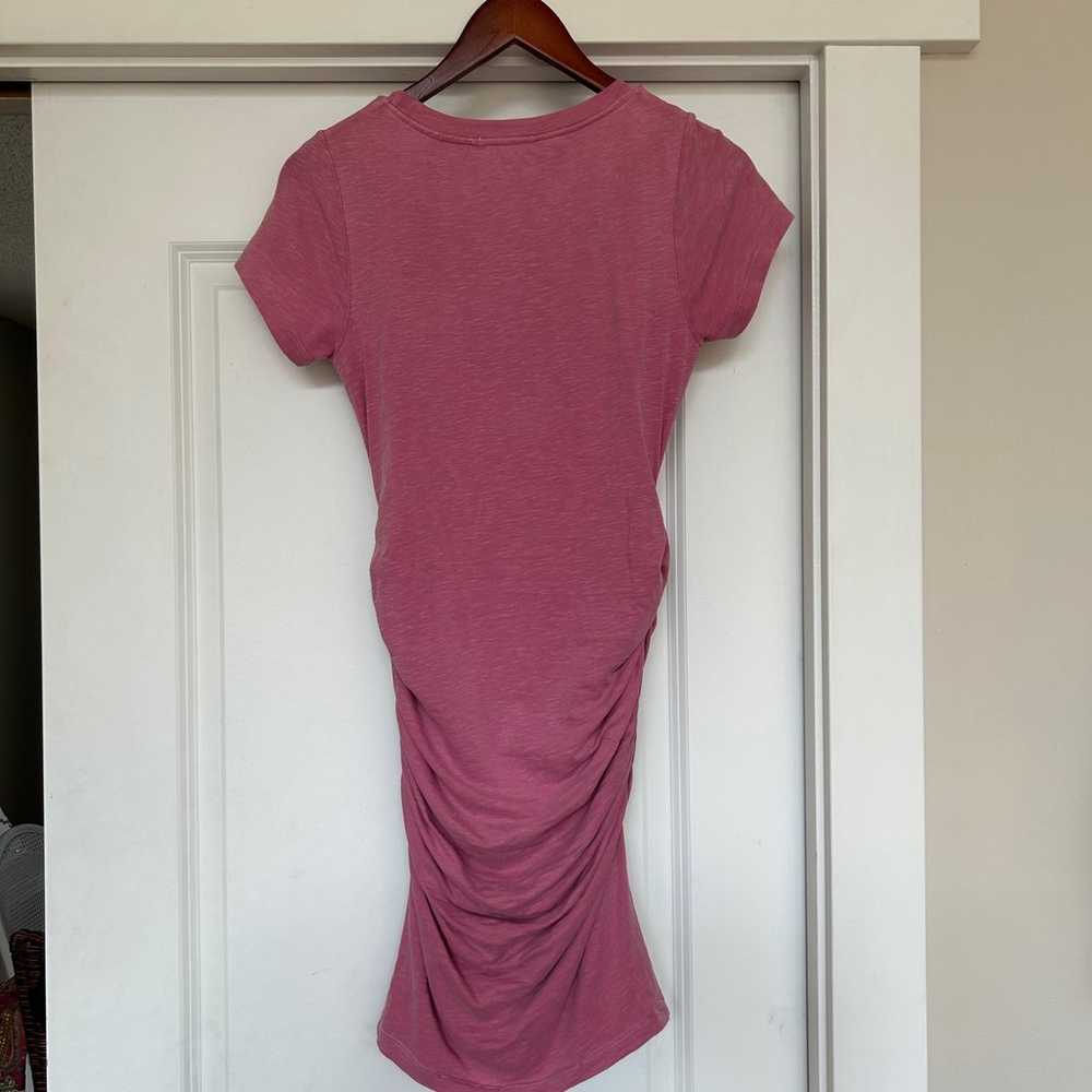 Pink Sundry Ruched T-Shirt Dress size 0 - image 6