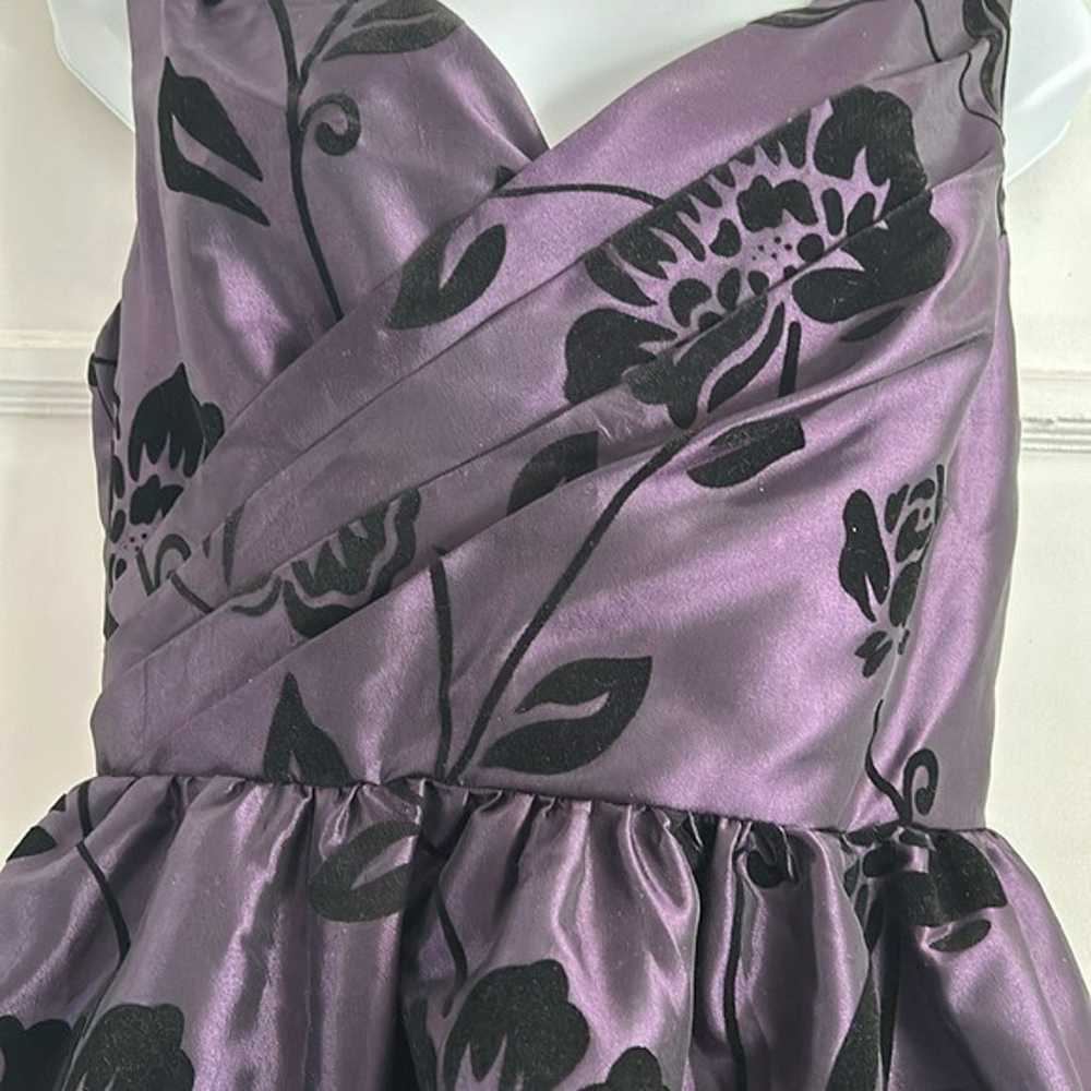 ModCloth Purple Fit and Flare Dress with Black Ve… - image 6