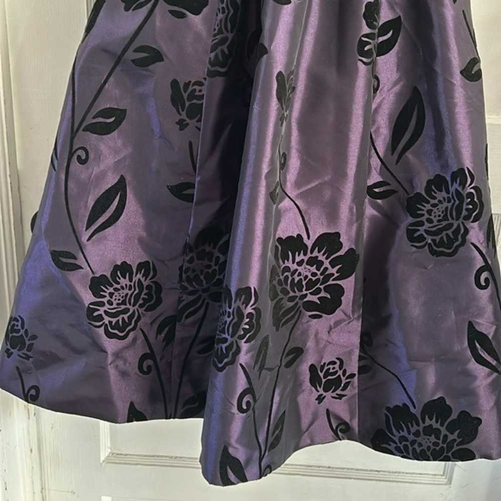 ModCloth Purple Fit and Flare Dress with Black Ve… - image 7